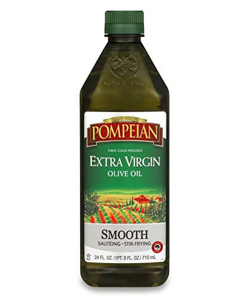 Pompeian Smooth Extra Virgin Olive Oil, First Cold Pressed, Mild and