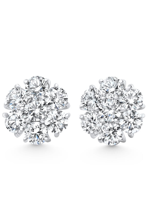 Pompeii 1.00 - 7.00 Ct T.W. Diamond Studs Screw Back Earrings 14k Gold Lab Grown (FG,VS)