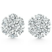 POMPEII3 Pompeii 1.00 - 7.00 Ct T.W. Diamond Studs Screw Back Earrings 14k Gold Lab Grown (FG,VS)