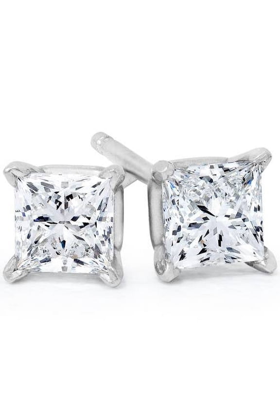 Pompeii 1.00CT Princess Cut Diamonds 14K White Gold (I2-I3) (G-H,I2-I3)