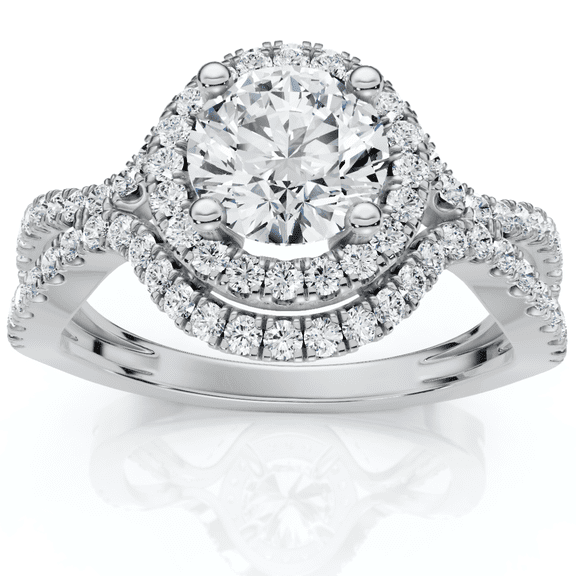 Pompeii 1 1/10Ct Lina Diamond Halo Engagement Ring 14k Gold or Platinum Lab Grown