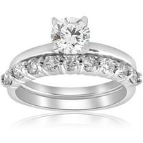 Pompeii 1 1/10ct Diamond Engagement Wedding Ring Solitaire Set 14k White Gold (H/I,I1-I2)