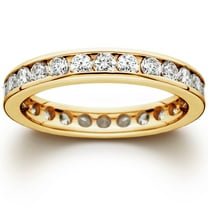 Pompeii 1 1/2 CT Channel Set Eternity Diamond Ring 14K Yellow Gold (G/H,I1)