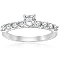 thumbnail image 1 of Pompeii 1 1/2 Ct Diamond Engagement Ring 14k White Gold (H/I,VS1-VS2), 1 of 3