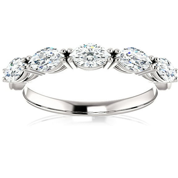 Pompeii 1 1/2 Ct Oval Moissanite Wedding Ring Available in White, Yellow or Rose Gold