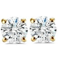 thumbnail image 1 of Pompeii 1 1/2 ct Round Round Diamond Studs with Screw Backs 14k Yellow Gold (HI,I1-2), 1 of 4