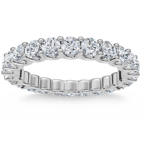 Pompeii 1 1/2 cttw Diamond Eternity Ring U Prong 14k White Gold Wedding Band (H-I,I2-I3)