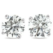 Pompeii 1 1/2CT Round Brilliant Cut Natural Diamond Stud Earrings In 14K Gold G/H,I2-I3