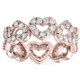 thumbnail image 1 of Pompeii 1 1/2Ct Diamond Heart Shaped Eternity Ring in White, Yellow, or Rose Gold, 1 of 3