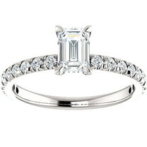 Pompeii 1 1/2Ct Emerald Cut Diamond Engagement Ring 14k Gold Lab Grown (FG,VS)