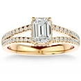 thumbnail image 1 of Pompeii 1 1/2Ct Emerald Cut Diamond Engagement Ring White, Yellow or Rose Gold Lab Grown, 1 of 4