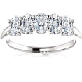 thumbnail image 1 of Pompeii 1 1/2Ct Oval Moissanite Marquise Wedding Ring in White, Yellow or Rose Gold, 1 of 4