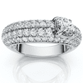 thumbnail image 1 of Pompeii 1 1/2Ct Pave Kimberly Diamond Anniversary Ring 14k Gold or Platinum Lab Grown, 1 of 6