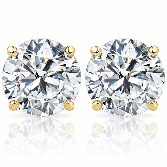 Pompeii 1 1/2Ct TW Diamond Studs in 14k White or Yellow Gold Lab Grown (FG,VS)