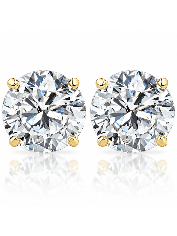 Pompeii 1 1/2Ct TW Diamond Studs in 14k White or Yellow Gold Lab Grown (FG,VS)