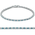 thumbnail image 1 of Pompeii 1 1/2ct Blue and White Diamond Tennis Bracelet 14K White Gold (G/H,I2), 1 of 2