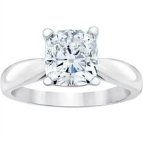 Pompeii 1 1/2ct Cushion Diamond Solitaire Engagement Ring 14k White Gold Lab Grown