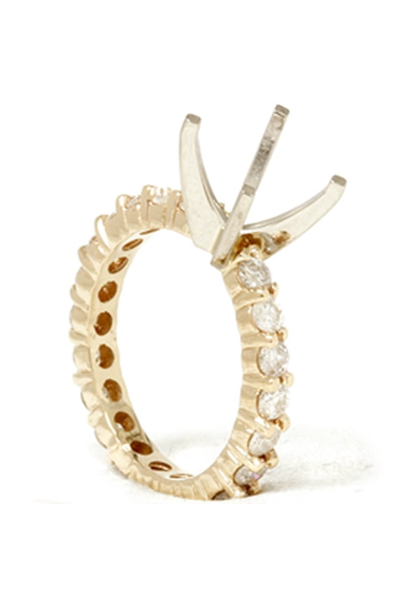 Pompeii 1 1/2ct Diamond Eternity Mount Engagement Ring Setting (H/I,I1)