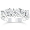 thumbnail image 1 of Pompeii 1 1/2ct Fancy Marquise Diamond Wedding Ring Womens Stackable Band 14k White Gold, 1 of 4