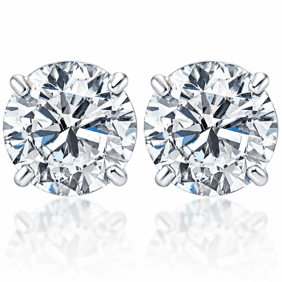 Pompeii 1 1/2ct Lab Grown Diamond Studs 14k White Gold Earrings (F,VS)