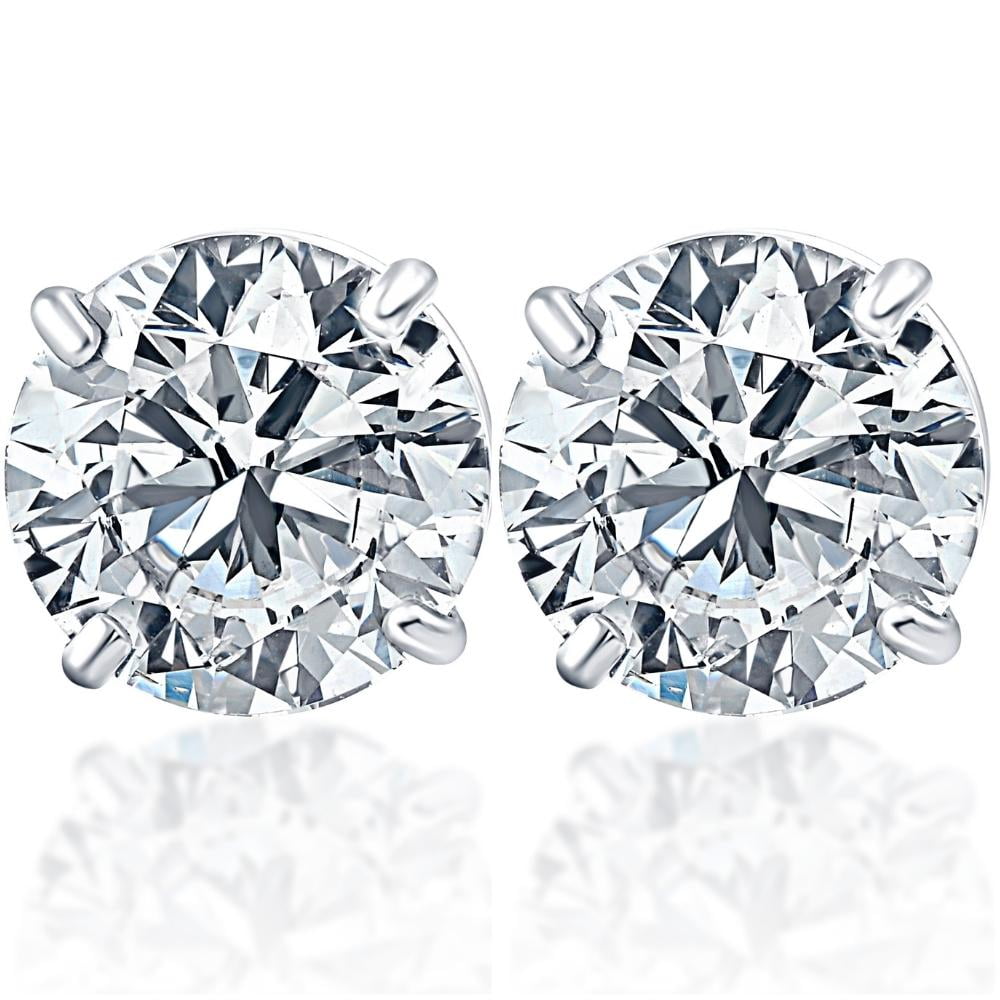 POMPEII3 Pompeii 1 1/2ct Lab Grown Diamond Studs 14k White Gold Earrings (F,VS)