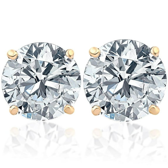 Pompeii 1 1/2ct Lab Grown Diamond Studs 14k Yellow Gold Earrings (F,VS)