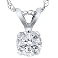 thumbnail image 1 of Pompeii 1 1/2ct Round Brilliant Cut Solitaire Diamond Pendant 14K White Gold & 18" Chain, 1 of 2