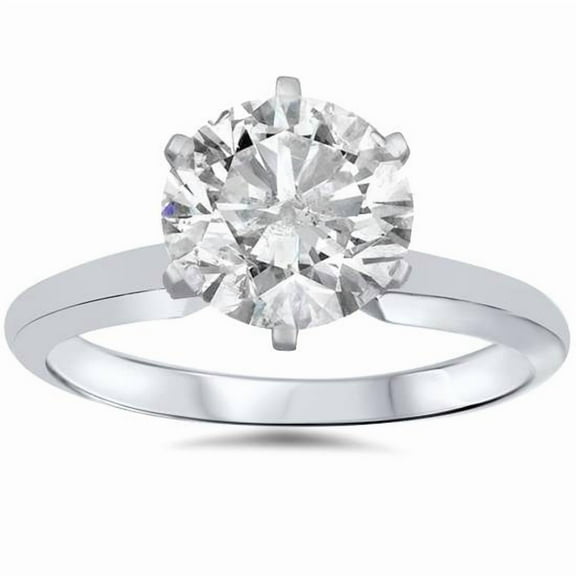 Pompeii 1 1/2ct Solitaire Diamond Engagement Ring 14K White Gold (F,SI2)