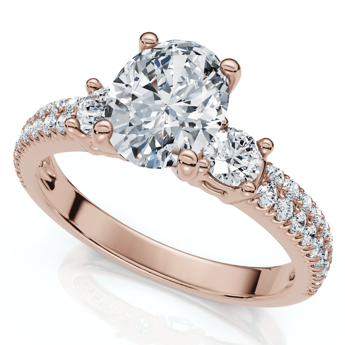 Pompeii 1 1/3Ct Oval Diamond Engagement Ring 14k Gold or Platinum Lab ...