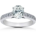 thumbnail image 1 of Pompeii 1 1/3Ct Oval Diamond Engagement Ring 14k White Gold Lab Grown (FG,VS), 1 of 3