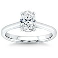 thumbnail image 1 of Pompeii 1 1/3Ct Oval Diamond Solitaire Engagement Ring in White Gold Lab Grown, 1 of 4