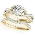 thumbnail image 1 of Pompeii 1 1/4 Ct Diamond Engagement Ring Wedding Band Set 14k Yellow Gold (H/I,I1-I2), 1 of 4