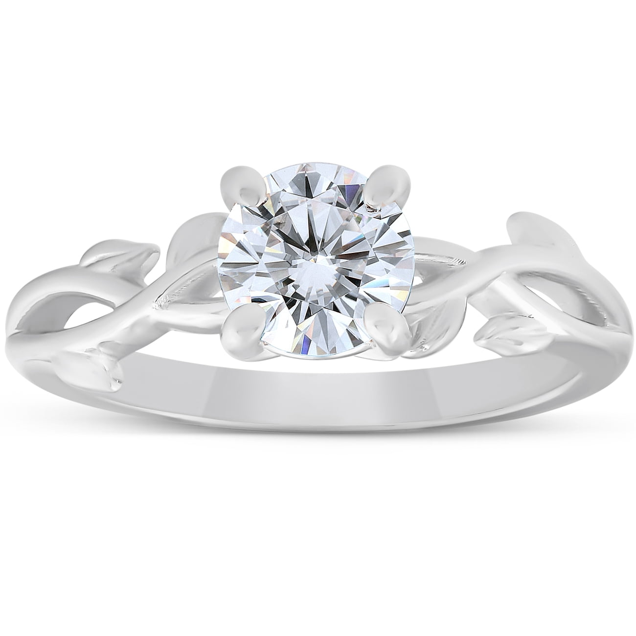 Echte 2 Karat TW Moissanit Solitär Ohrstecker D/VVS1 7 Mm 14K