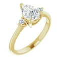 thumbnail image 1 of Pompeii 1 1/4Ct Pear Shape Lab Grown Diamond Engagement Ring White Yellow or Rose Gold, 1 of 3