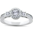 thumbnail image 1 of Pompeii 1 1/4ct Diamond Cushion Halo Ring 14K White Gold (G/H,I1-I2), 1 of 3