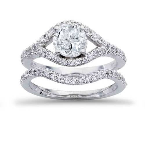 Pompeii 1 1/4ct Diamond Engagement Ring Set 14K White Gold (G/H,I1-I2)