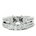 thumbnail image 1 of Pompeii 1 1/4ct Diamond Engagement Wedding Ring 14K White Gold Ring Set (G/H,I1), 1 of 3
