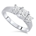thumbnail image 1 of Pompeii 1 1/4ct Three Stone Diamond Ring 14K White Gold (H/I,I1), 1 of 4
