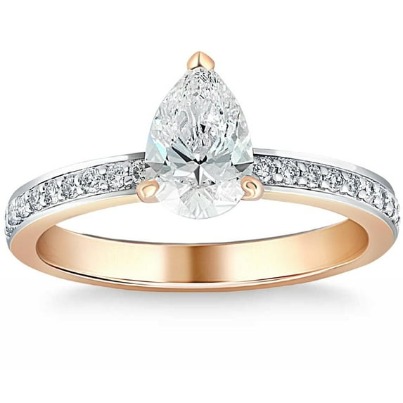 Pompeii 1 1/5Ct Oval Diamond Engagement Lab Grown in White, Yellow, or Rose Gold