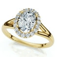 thumbnail image 1 of Pompeii 1 1/5Ct Oval Diamond Halo Engagement Ring 14k Gold Lab Grown (F/G,VS1-VS2), 1 of 3