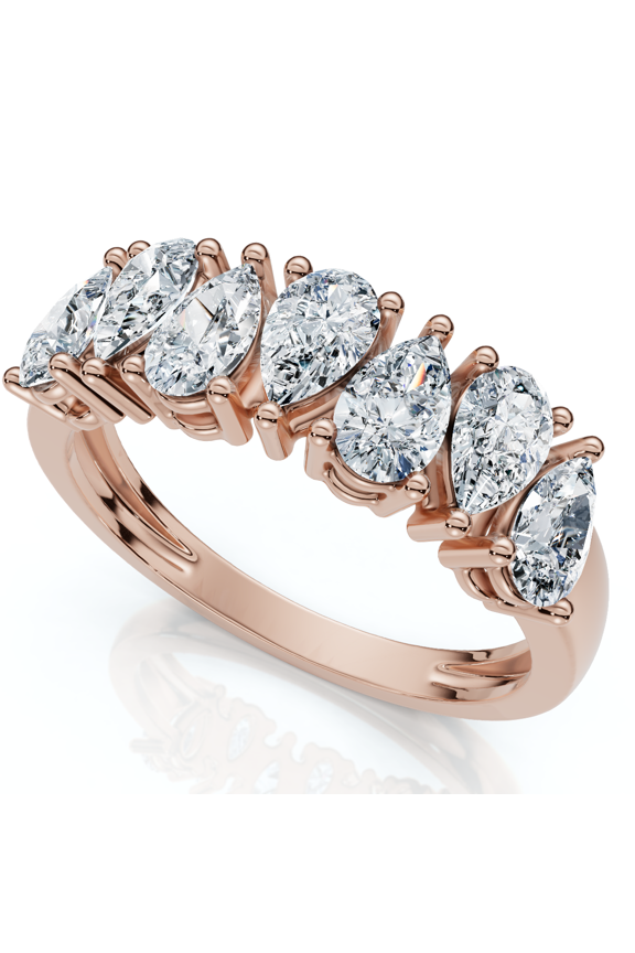 Pompeii 1 1/5Ct Pear Shape Diamond Wedding Anniversary Ring 14k Gold Lab Grown EF/VS