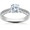 thumbnail image 1 of Pompeii 1 1/6 ct Lab Created Eco Friendly Diamond Vintage Engagement Ring 14k White Gold, 1 of 2