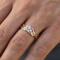 Pompeii 1/10ct Diamond 14K Rose Gold Mens Wedding Ring (H/I,I2)