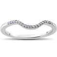 thumbnail image 1 of Pompeii 1/16 ct Lab Created Diamond Aria Wedding Curved Contour Ring (F,VS), 1 of 6