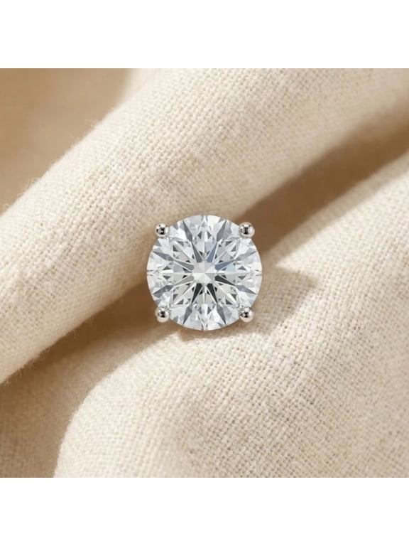 Pompeii 1/2 - 2 Ct Single Diamond Stud in 14k Gold One Earring Lab Grown (G/H,VS2-SI1)