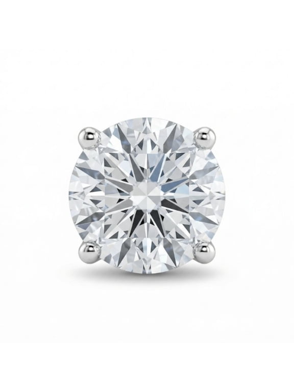 Pompeii 1/2 - 2 Ct Single Diamond Stud in 14k Gold One Earring Lab Grown (G/H,VS2-SI1)