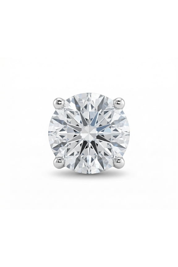 Pompeii 1/2 - 2 Ct Single Diamond Stud in 14k Gold One Earring Lab Grown (G/H,VS2-SI1)