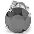 thumbnail image 1 of Pompeii 1/2 - 3 Ct Single Black Diamond Stud in 14k Gold Earring (Black,I2-I3), 1 of 2