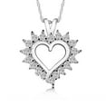thumbnail image 1 of Pompeii 1/2 Carat Genuine Diamond Heart Pendant 14K White Gold 5/8 inch 18mm Tall (G/H,I1), 1 of 3