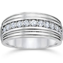 Pompeii 1/2 Carat Mens Diamond Wedding Ring 10K White Gold (H/I,I1-I2)